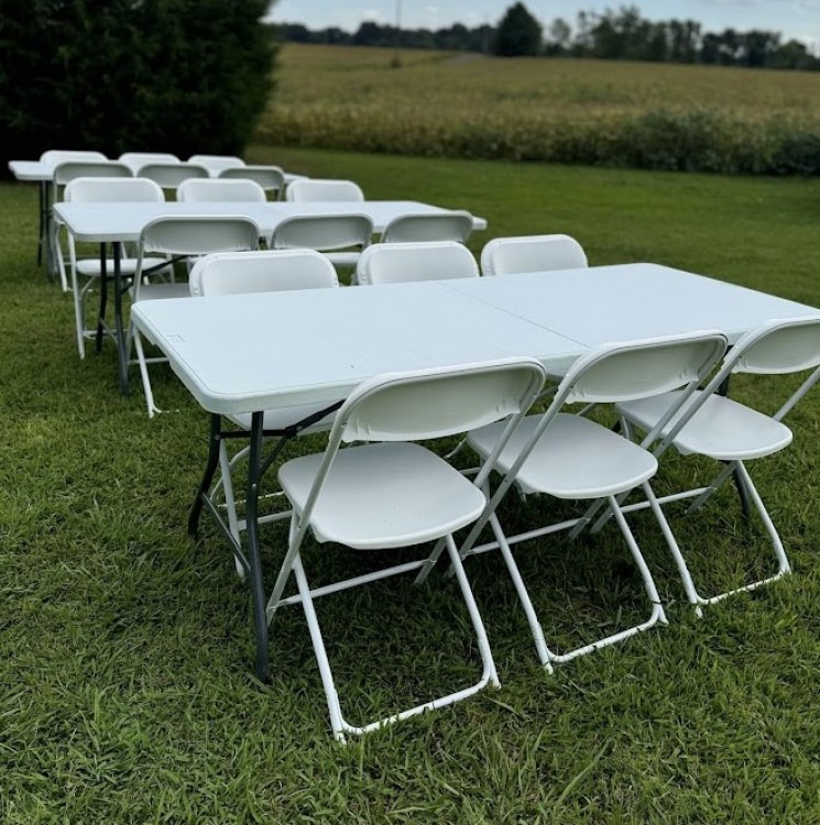 Tables and chairs